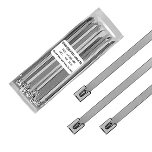 IGOTO High Quality metal cable ties 4.6x250mm 304 Stainless Steel Self-locking Zip Ties by CE certified wiring accessories