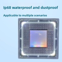 Lumière Solaire Carrée Extérieure 20x20cm IP68 LED SMD Ra80 Type III Dimmable Température Multicolore Encastrable Garantie 3 Ans Parcs