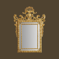 Fourniture d'usine miroir décoratif mural en laiton de luxe, décoration de maison Antique