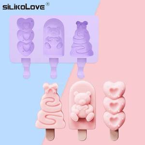 SILIKOLOVE BPA-free household ice cream <b>tool</b>, handmade food-grade popsicle tray mold, <b>silicone</b> mold - Product Image 2
