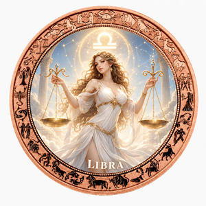 2026 Serie 12 Constellaties Zodiac Godin 1 oz .999 Zuiver Koperen Munt Op Voorraad - Product Image 3