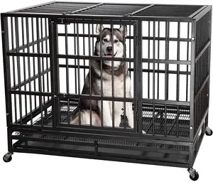 Manufacturer Wholesale Aluminium Metal Large Carriers Cheap Pet Dog Cage Kennel Crate