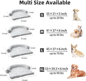Cama de Felpa Extraíble para Perros, Sofá para Perros Grandes, Alfombra para Casa, Cálida para Invierno, Diseño Sólido, Sostenible, Lavable, Manta Acolchada Personalizada - Product Image 2
