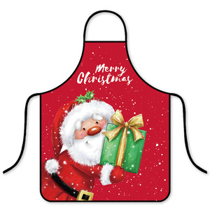 Tablier court personnalisable en sergé pour Noël, design simple, écologique/durable/polyester/coton, lavable, pour restaurant et bar - Product Image 1