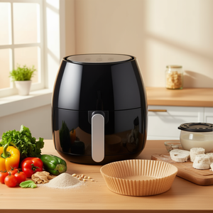 Papel desechable para freidora de aire, pulpa de madera virgen, para cocinar y hornear en la cocina - Product Image 2