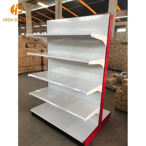 Estantes de supermercado de alta resistencia Estantes de exhibición de <span class=keywords><strong>metal</strong></span> Góndola para soportes de tienda Estante de tienda de comestibles al por menor Estantería de tienda - Product Image 2