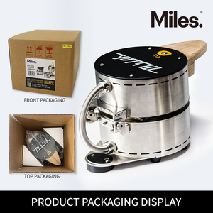 Mesin Pembuat Es Krim Sandwich New Miles Otomatis, Makanan Jalanan Korea, Lapisan Anti Lengket, Baja Tahan Karat 304, Ringan, Model Meja - Product Image 5