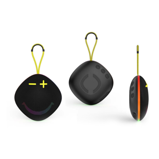 Bluetooth 5.4 Fabric Mini Speaker, 52mm 5W Bass Diaphragm Waterproof RGB Speaker TWS FM TF Card 10M Transmission Outdoor Audio