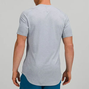 Venta al por mayor Cool Quick Dry Running Sport Camiseta transpirable Hombres Gris Peso ligero Camiseta de ajuste relajado - Product Image 2
