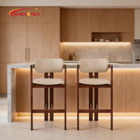 Vente directe d'usine, style simple, chaise de bar en bois massif, fauteuil, tabouret de bar en bois, chaises de salle à manger pour la maison et la cuisine