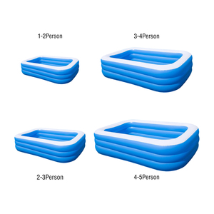 Gia đình ngoài trời đầy đủ kích thước <span class=keywords><strong>Inflatable</strong></span> hình chữ nhật Hồ bơi di động gấp thân thiện với môi PVC <span class=keywords><strong>Inflatable</strong></span> hồ bơi - Product Image 1