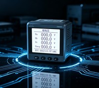 EASTSONG ES600E-E4/E3 Meter Daya Multifungsi Tiga Fasa Kelas 0.5S Analisis Harmonik RS485 Modbus RTU Meter Panel LCD IP65