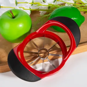 Gloway - Cortador de maçã e pêra de frutas em aço inoxidável 304 com alça dupla face manual para mesa de cozinha doméstica