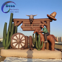 Ballon gonflable Western Cowboy et marqueur géant de costume pour festivals et décorations