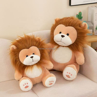 Peluche Lion Unisexe Super Douce, Poupée Décorative en Coton PP, Cadeau Personnalisé pour Enfants, Mascotte de Marque