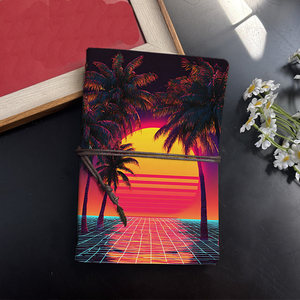 A6 handmade máy tính xách tay 160 có thể thay thế các trang lưu niệm hoàn hảo cho các cuộc họp của công ty với cây cọ hoàng hôn lưới như nước PR - Product Image 2