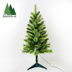 BAOYILAI venta al por mayor PVC árbol de Navidad con luces barato al aire libre Navidad mini porche árbol