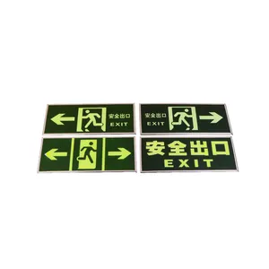 Grosir Menyala Dalam Gelap Papan Plastik Bercahaya Exit Sign