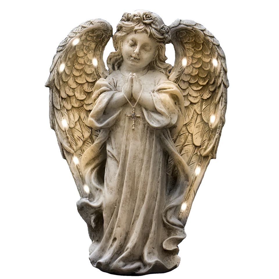 Statue Garden Decor-Outdoor Standing Praying Angel Figurines Statue ...