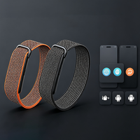 Correa Ajustable de Nailon Tejido, Pulsera Inteligente con 45 Días de Autonomía, Resistente al Agua, Monitor de Actividad para Deportes y Uso Diario