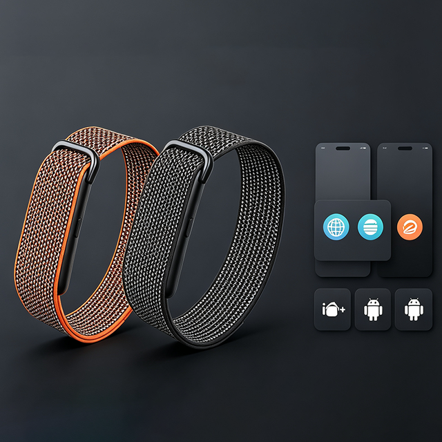 Adjustable Nylon Woven Strap Smart Band 45 Days Long Standby Waterproof Fitness Bracelet Activity Tracker for Sports Daily Use