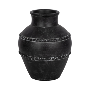Vaso Scultoreo Rotondo in Terracotta, Vaso per Fiori con Texture Decorativa per Soggiorno e Camera da Letto - Product Image 3