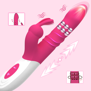 USB Power <span class=keywords><strong>Electric</strong></span> Thrust Sucking Rabbit Vibrator Wasserdichter weiblicher Klitoris stimulator 10-Gang-Frequenz G-Punkt Vibrator <span class=keywords><strong>Dildo</strong></span> - Product Image 1