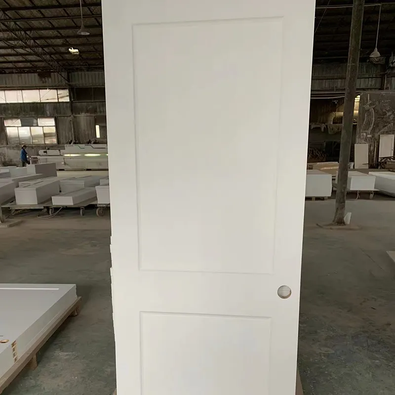 North America Modern Interior Moulded Door 2 -Panel wooden Hollow Core White Primed Door