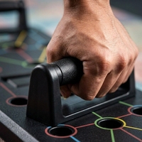 Planche de fitness pliable noire professionnelle de haute qualité, antidérapante, pour l'entraînement en force en intérieur, la musculation, la salle de sport