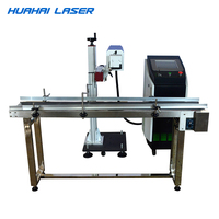 Machine d'écriture au laser CO2 de type compact 30W, nouvelle conception Huahai, pour bouteilles en PET avec date ou logo, en vente