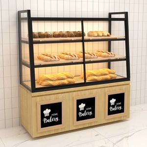 Espositore per Panetteria in Metallo e Legno OEM, Vetrina per Pane, Scaffale per Pasticceria, Espositore per Supermercato - Product Image 3