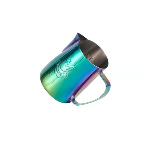 Pichet à <span class=keywords><strong>lait</strong></span> Jibbi Barista de 400 ml, pichet à mousse de <span class=keywords><strong>lait</strong></span> pour l'art du latte, expresso, cappuccino, pichet à mousse de <span class=keywords><strong>lait</strong></span> - Product Image 3