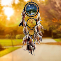 Große Großhandel handgemachte Boho hängende Feder Traum fänger für Auto Home Room Tür Wand kunst Party Dekor Ornament Handwerk DIY Kit