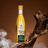 Bouteille carrée plate en PET ambrée de 500 ml de qualité alimentaire pour huile et assaisonnements, avec bouchon en Beryl/caoutchouc, pour sauce soja et vinaigre