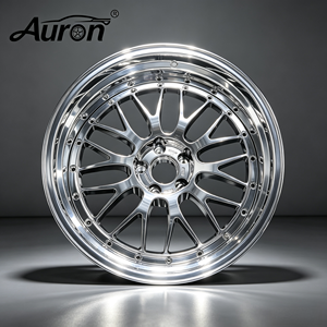 Rueda de Aleación de Aluminio Pulido Auron, Diseño Multirradio, Forjada en 2 Piezas, para Mejora de Vehículos de Pasajeros - Product Image 3