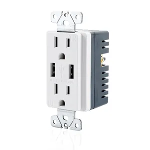 High Quality Duplex Receptacle Dual Type A+A Charger Port 3.6A USB Ports American Standard USB Socket Outlet