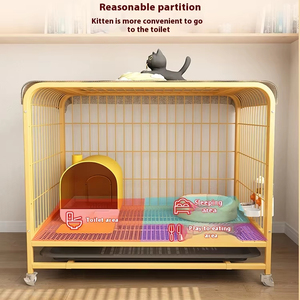 Super grande <span class=keywords><strong>maison</strong></span> d'intérieur pour <span class=keywords><strong>chat</strong></span> avec lit <span class=keywords><strong>toilette</strong></span> Cage exclusive pour chats chiens ménage espace libre non occupé en plastique - Product Image 2