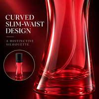 Botol Parfum Kaca Warna-warni 30ml Model Slim Waist Grosir, Botol Semprot Parfum Mini Kosong dengan Tutup Hitam