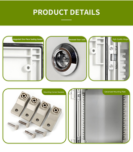 Gabinete de Control de Montaje en Pared de 400*300*200MM, Equipo de Automatización, Caja de Fibra de Vidrio <span class=keywords><strong>SMC</strong></span>, IP65 para Combinador Solar y Telecomunicaciones - Product Image 4