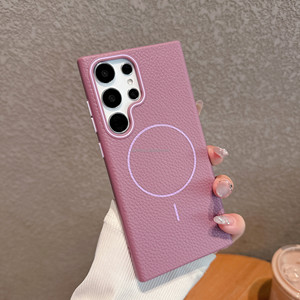 Precio de fábrica nueva funda de teléfono magnética texturizada Lychee para Samsung S23 S24 S25 Ultra FE fundas móviles antideslizantes y anticaída - Product Image 6
