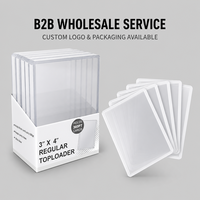 Protège-cartes rigides en PVC 3x4 pouces 360PT, personnalisables, résistants aux UV et anti-poussière, pour cartes de visite et cartes à collectionner, lot de 25