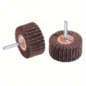 Meule abrasive Fervi à tige mixte en toile abrasive, grain 100, vitesse maximale 9000 tr/min, pour le polissage des métaux - Product Image 2