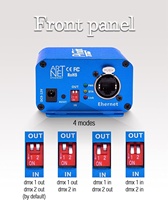 Controlador de Iluminación LED de Aluminio PKnight ArtNet DMX 512 Ethernet IP65 con Interfaz Bidireccional