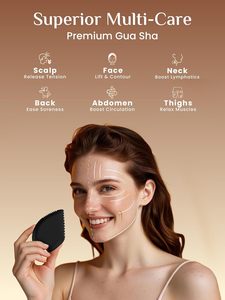 เครื่องมือขูดหน้ากัวซาหยกดำ สำหรับนวดหน้า คอ ไหล่ หลัง <span class=keywords><strong>ขา</strong></span> นวดตัวเต็มรูปแบบ แผ่นกัวซา เครื่องมือขูดผิว - Product Image 5