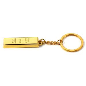 Porte-clés lingot d'or en gros, porte-clés créatif en métal en forme de brique d'or, porte-clés lingot d'or, cadeau d'affaires, artisanat métallique - Product Image 2