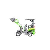 Mini-chargeuse sur pneus électrique agricole personnalisable avec capacité de charge de 0,6 tonne et réservoir d'huile hydraulique de 30 L
