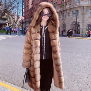 <span class=keywords><strong>Cappotto</strong></span> Lungo in Vera Pelliccia <span class=keywords><strong>di</strong></span> <span class=keywords><strong>Visone</strong></span> <span class=keywords><strong>con</strong></span> <span class=keywords><strong>Cappuccio</strong></span>, Lussuoso <span class=keywords><strong>Cappotto</strong></span> da Donna per l'Inverno - Product Image 3