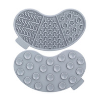 Tapis d'alimentation lente en silicone de qualité alimentaire, bol à lécher pour animaux de compagnie, ventouses, étanches, antidérapantes, de petite taille pour le voyage, bol en bois pour chat.