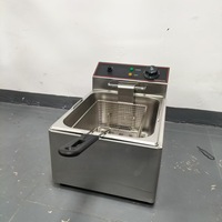 Friteuse électrique professionnelle de table en acier inoxydable DF-6L, à cylindre unique et écran unique, pour la préparation des aliments en restaurant