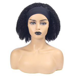 Perruques Bandeau Cheveux Humains 100% <span class=keywords><strong>Afro</strong></span> Crépus 4A 4B 4C Brésiliens, Vente en Gros Perruque Naturelle Cheveux Humains Vierge Bruts sans Lacet pour Femmes Noires - Product Image 3